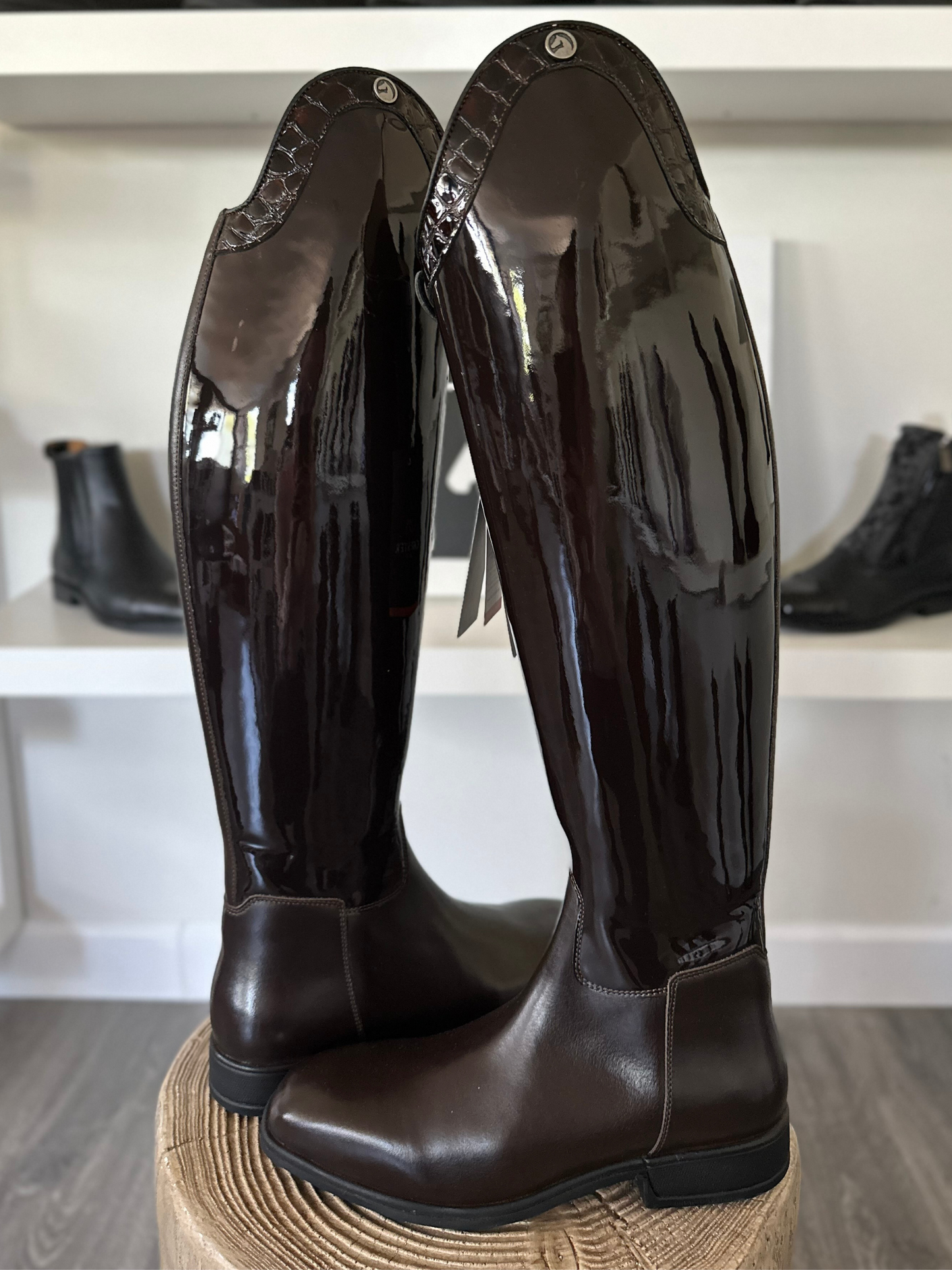 Chester Aachen Dressage Boot (Patent Brown)