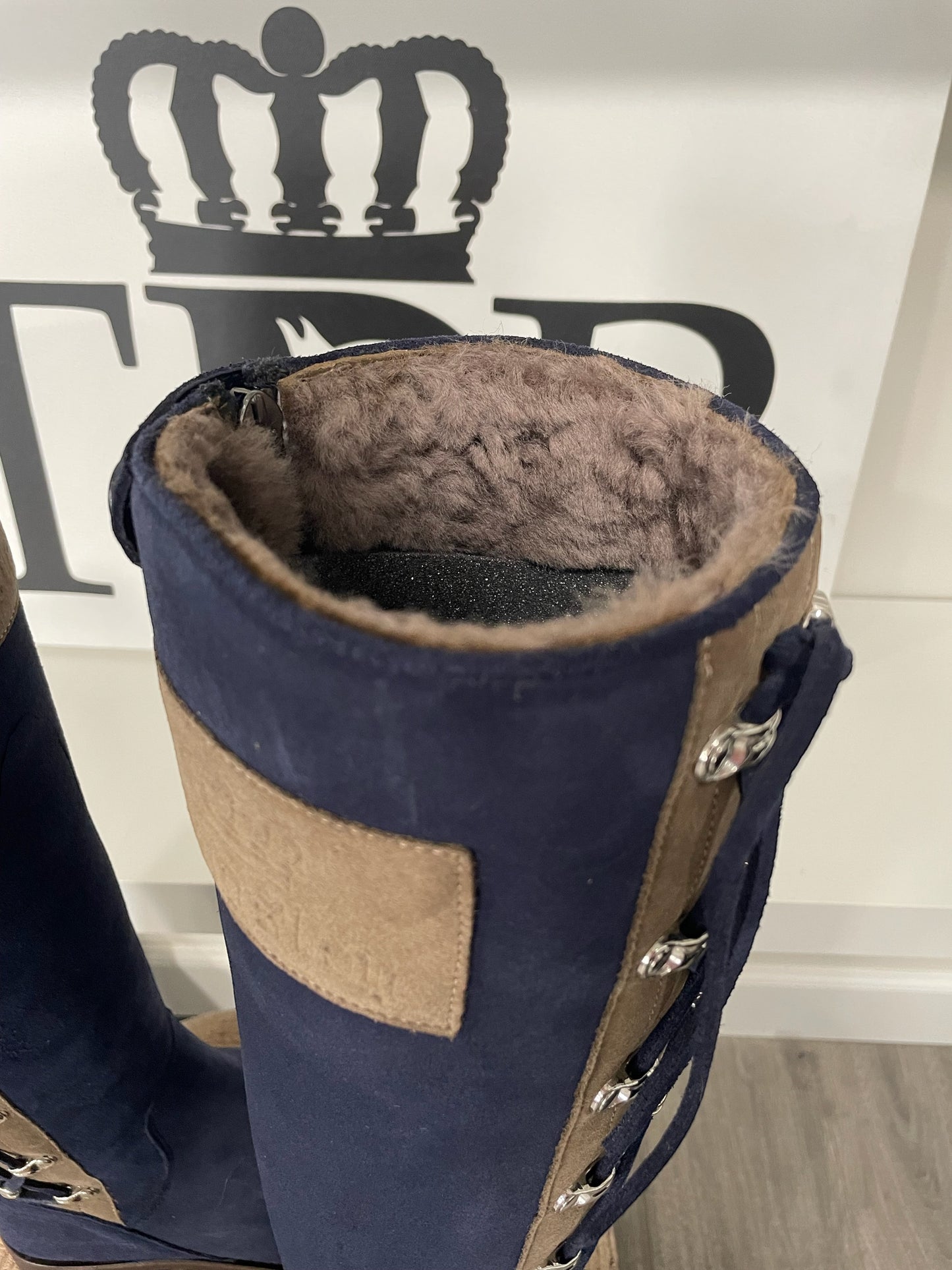 Kingsley Calgary WINTER Boots (Dark Blue Suede)