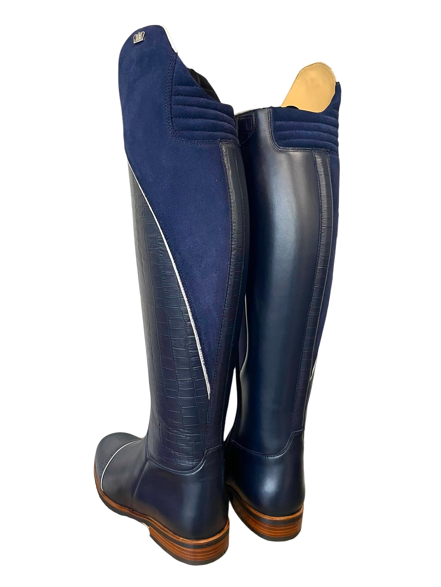 Kingsley Capri 02 (Croc and Darkblue Suede)