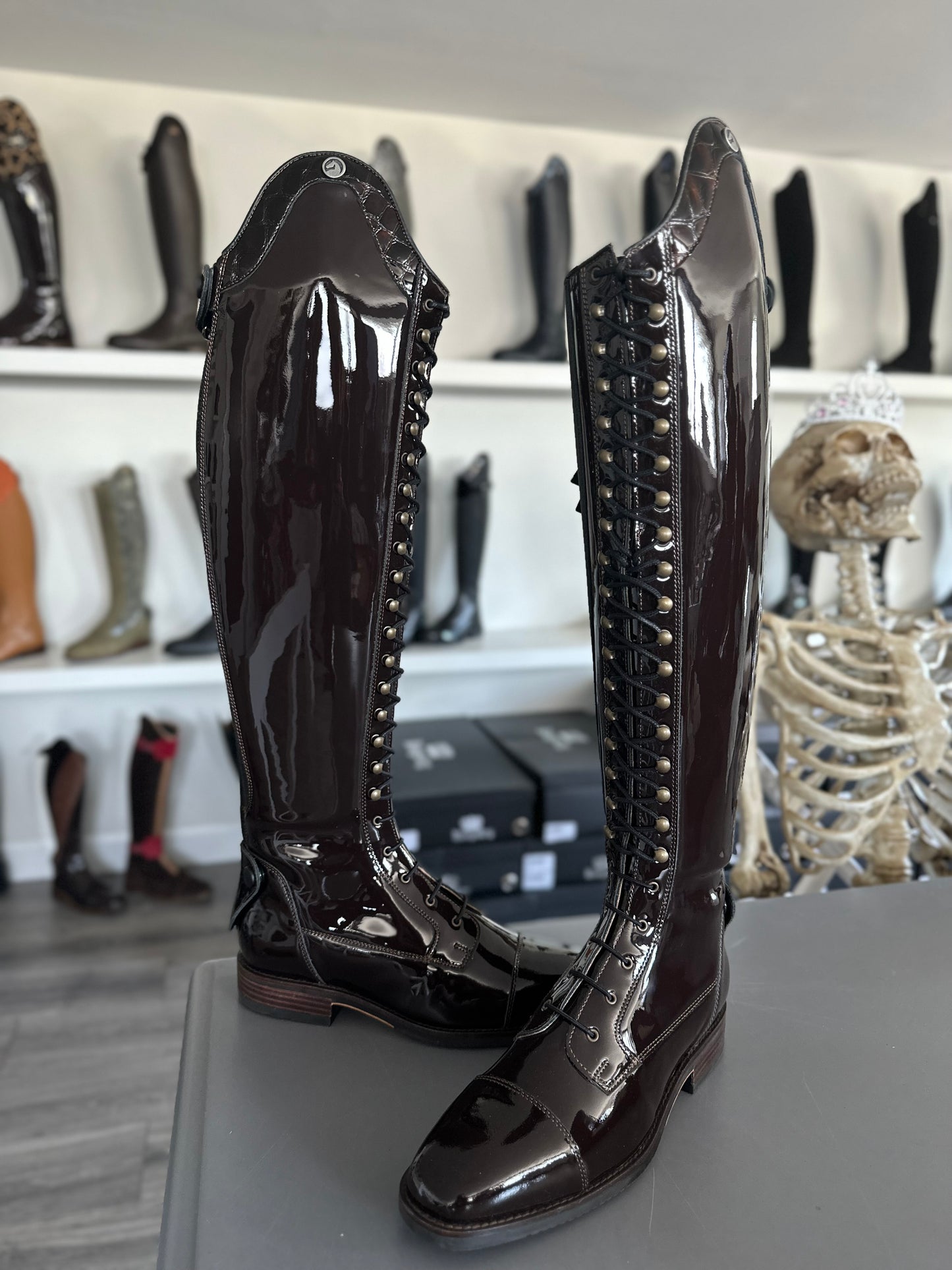 Chester Madrid Dressage Boot (Patent Brown)