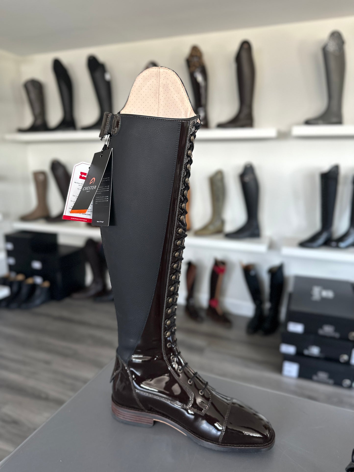 Chester Madrid Dressage Boot (Patent Brown)