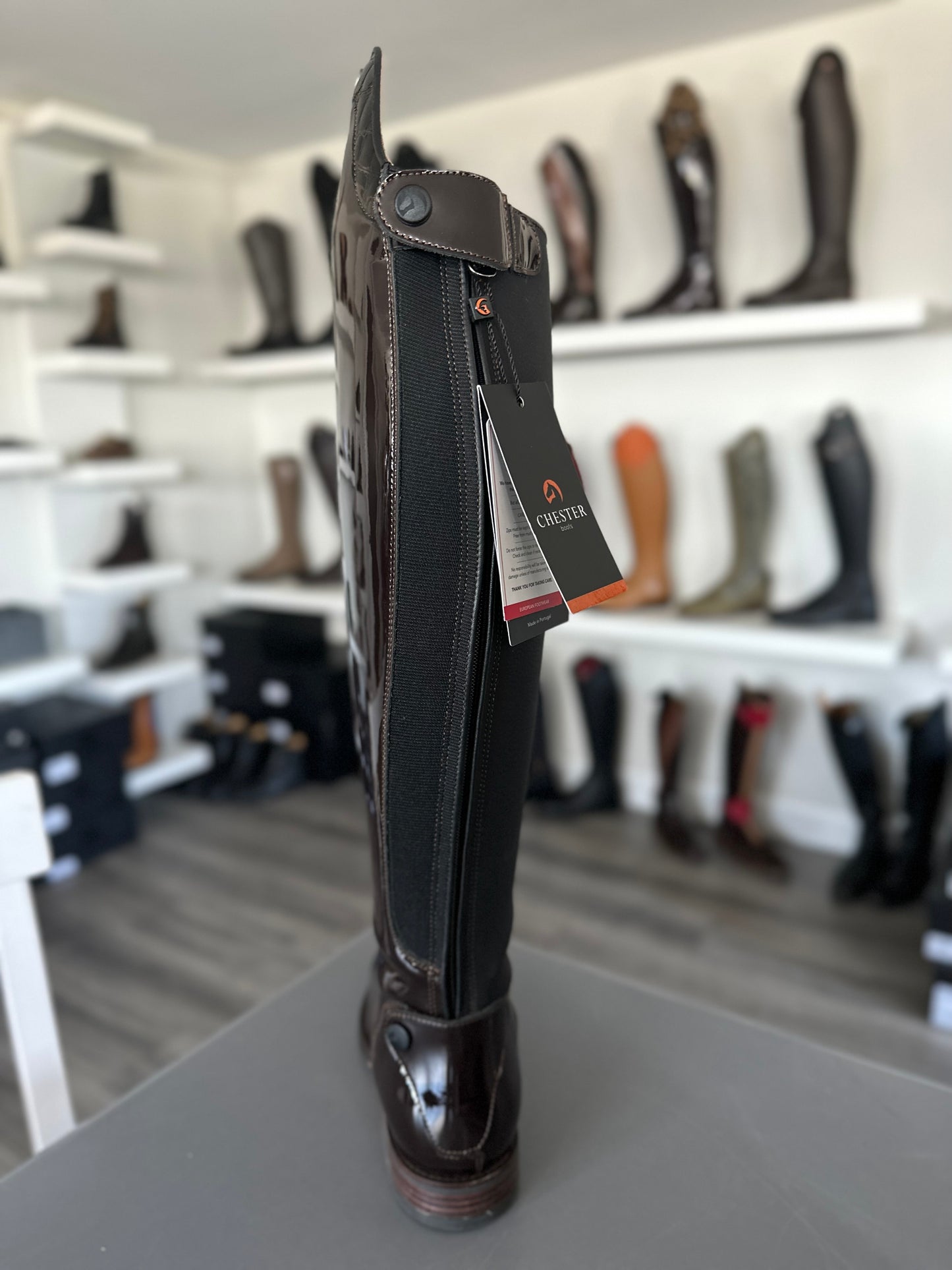 Chester Madrid Dressage Boot (Patent Brown)