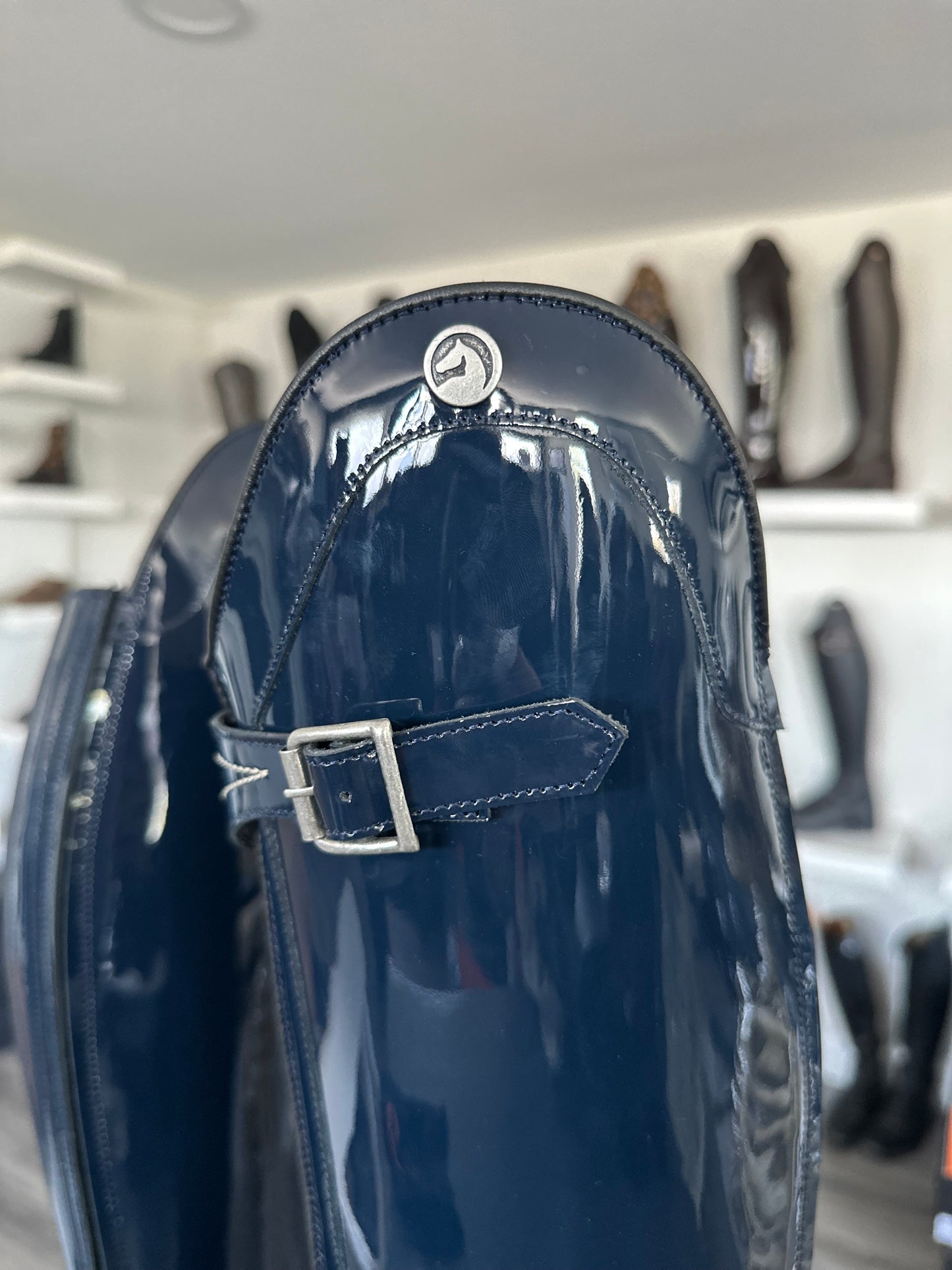 Chester Paris Polo Boot (Patent Blue)