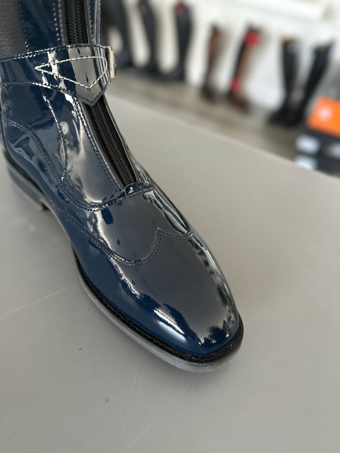 Chester Paris Polo Boot (Patent Blue)
