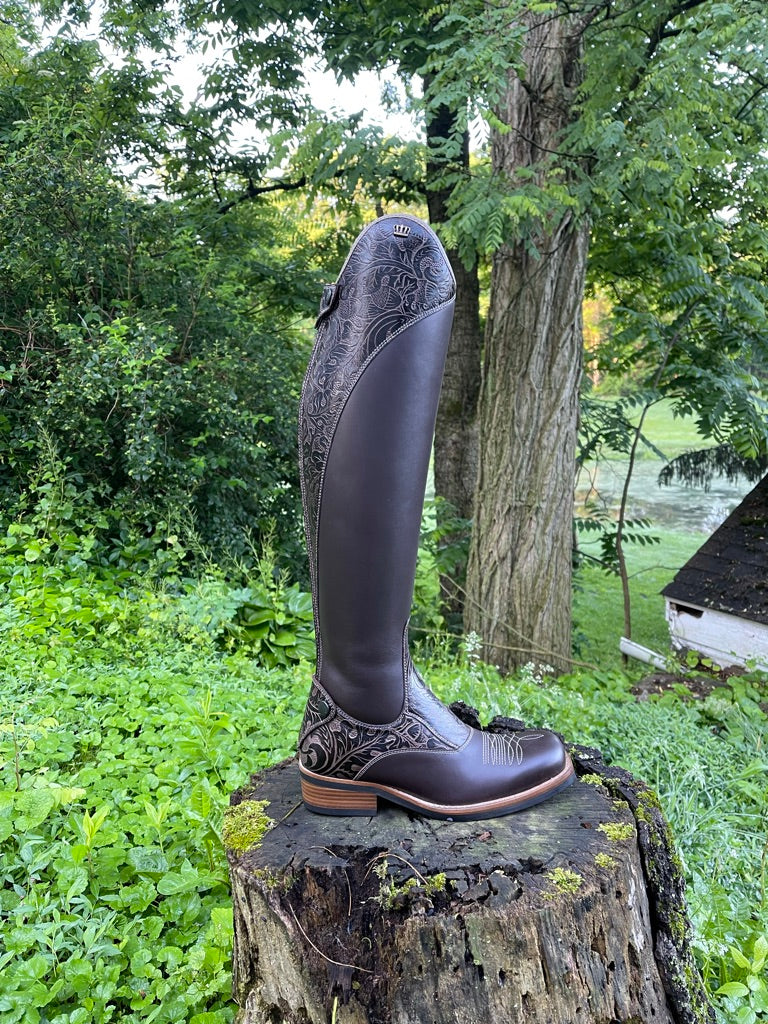THE Kingsley Denver Western Riding Boot (Nature Brown and Oak Dark Brown)