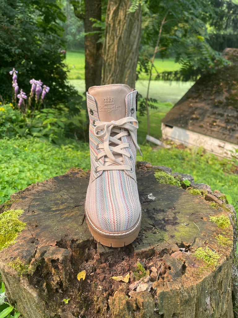 Kingsley Regina Biker Boot (Sand Linen)