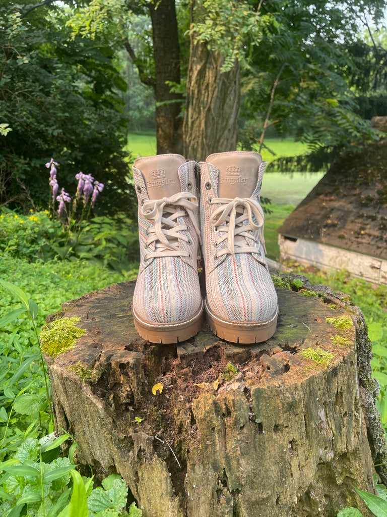 Kingsley Regina Biker Boot (Sand Linen)