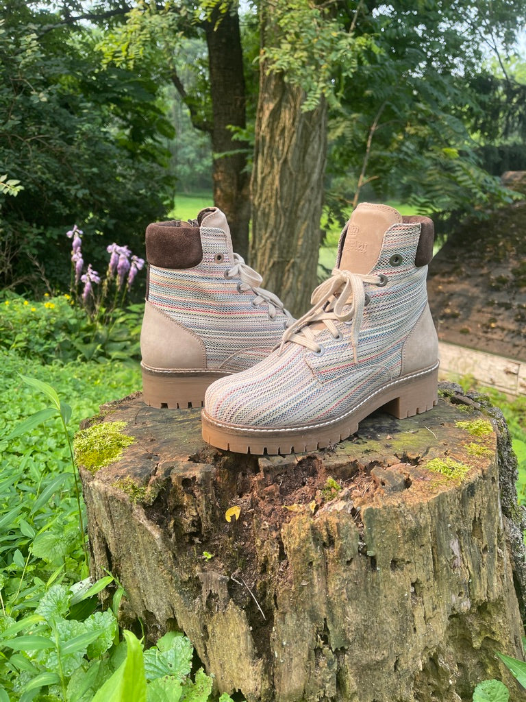 Kingsley Regina Biker Boot (Sand Linen)