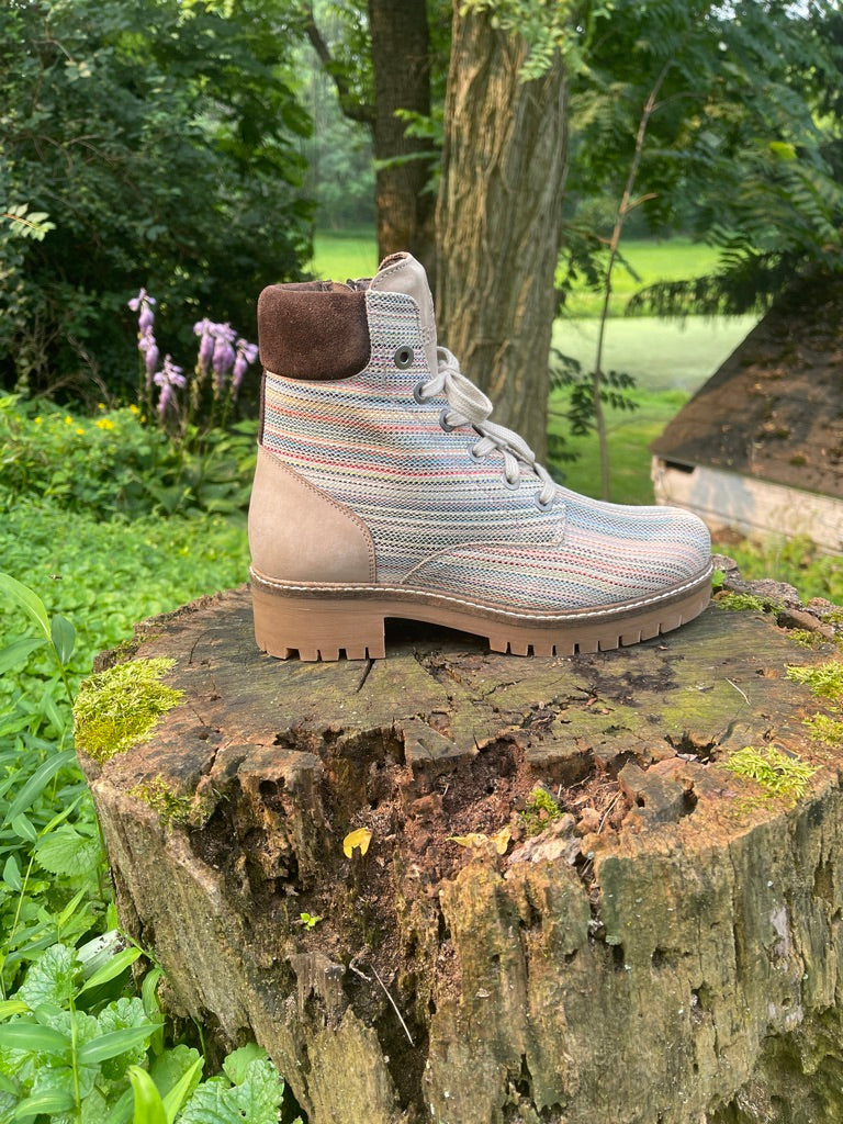 Kingsley Regina Biker Boot (Sand Linen)