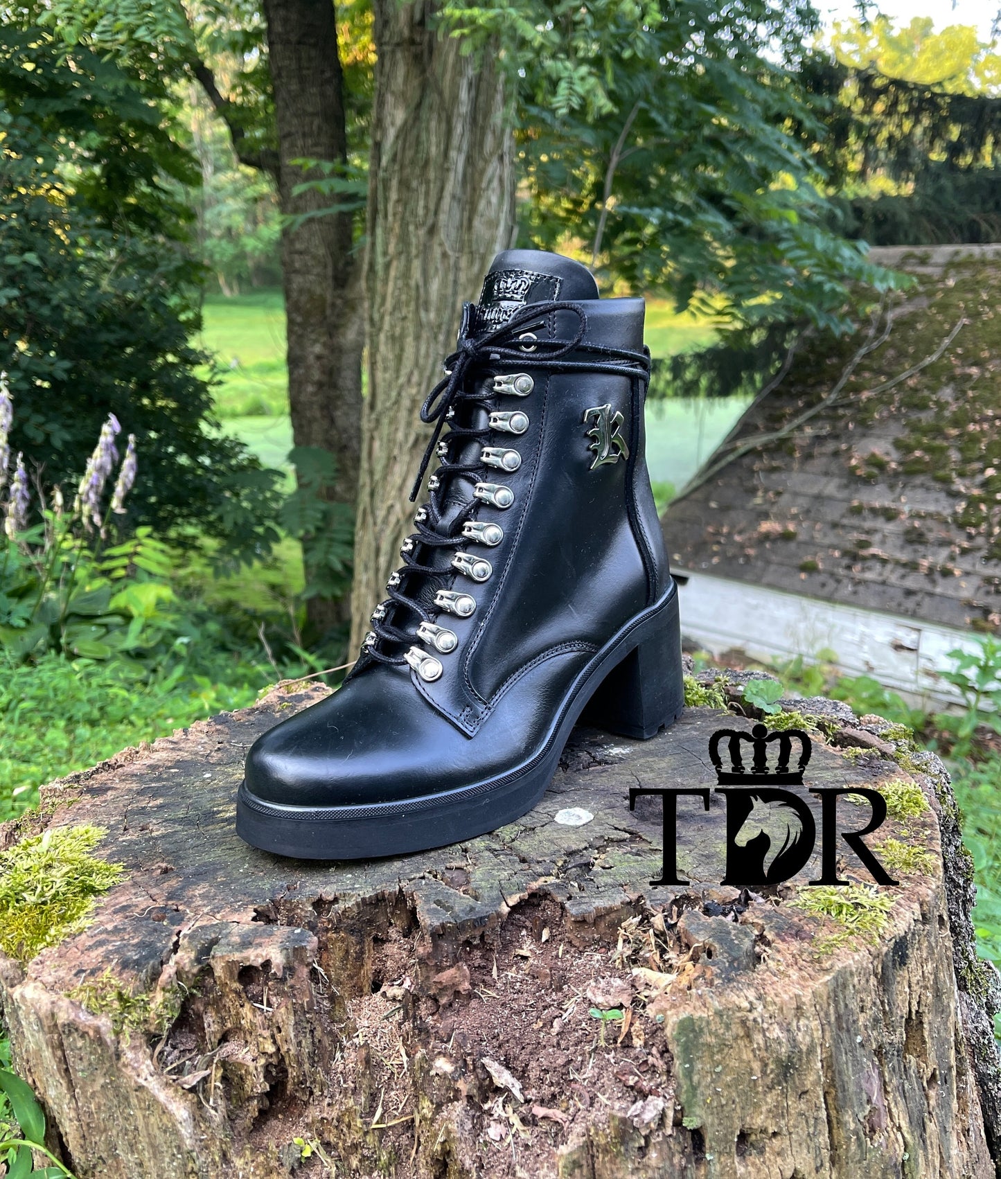 Kingsley Sandra Biker Boot (Nature Black)