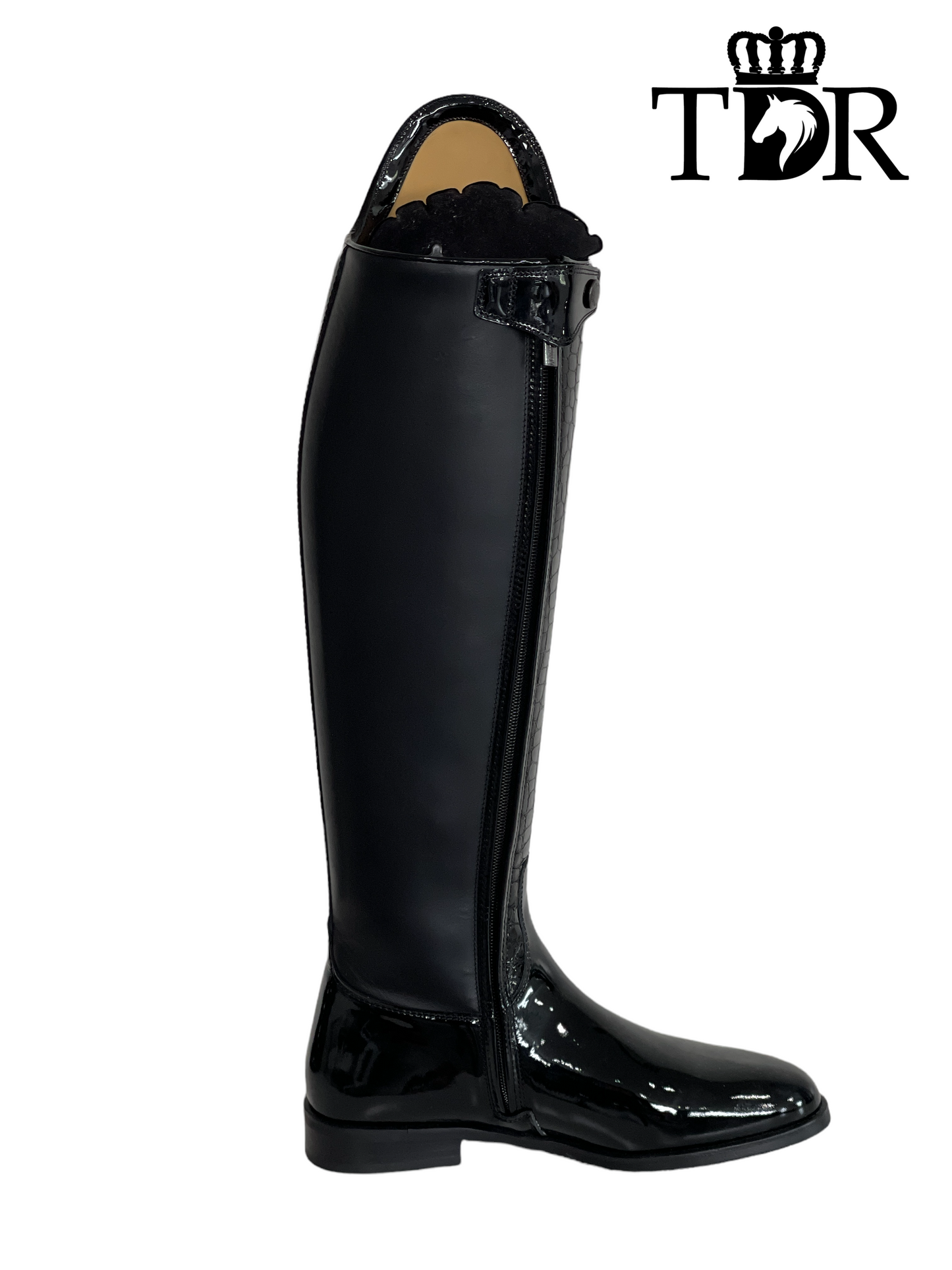 Kingsley Capri 01 Dressage Boot (Croco Bril Black)