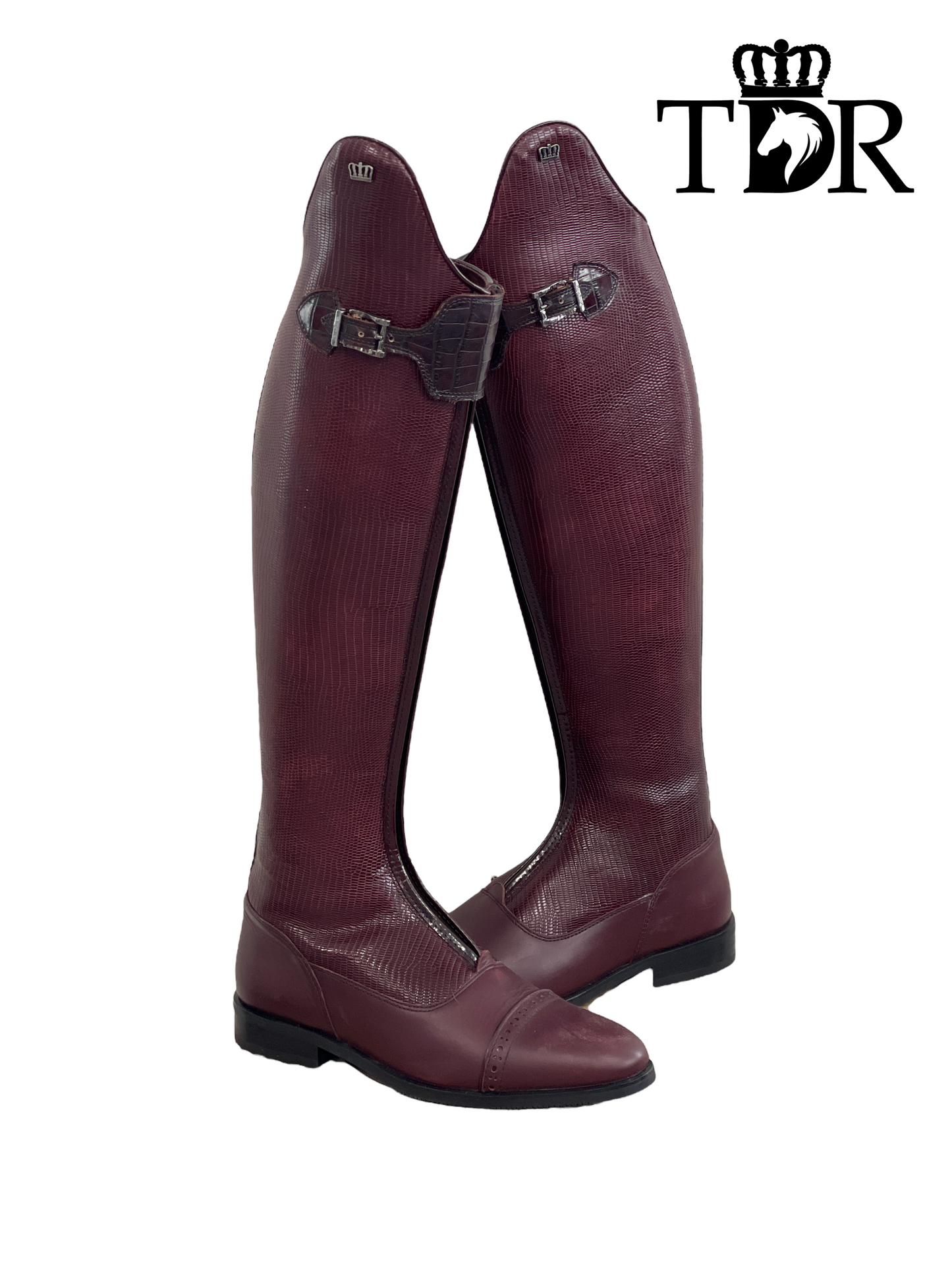 Kingsley London 01 Dressage Boot (Lizard Bordeaux)