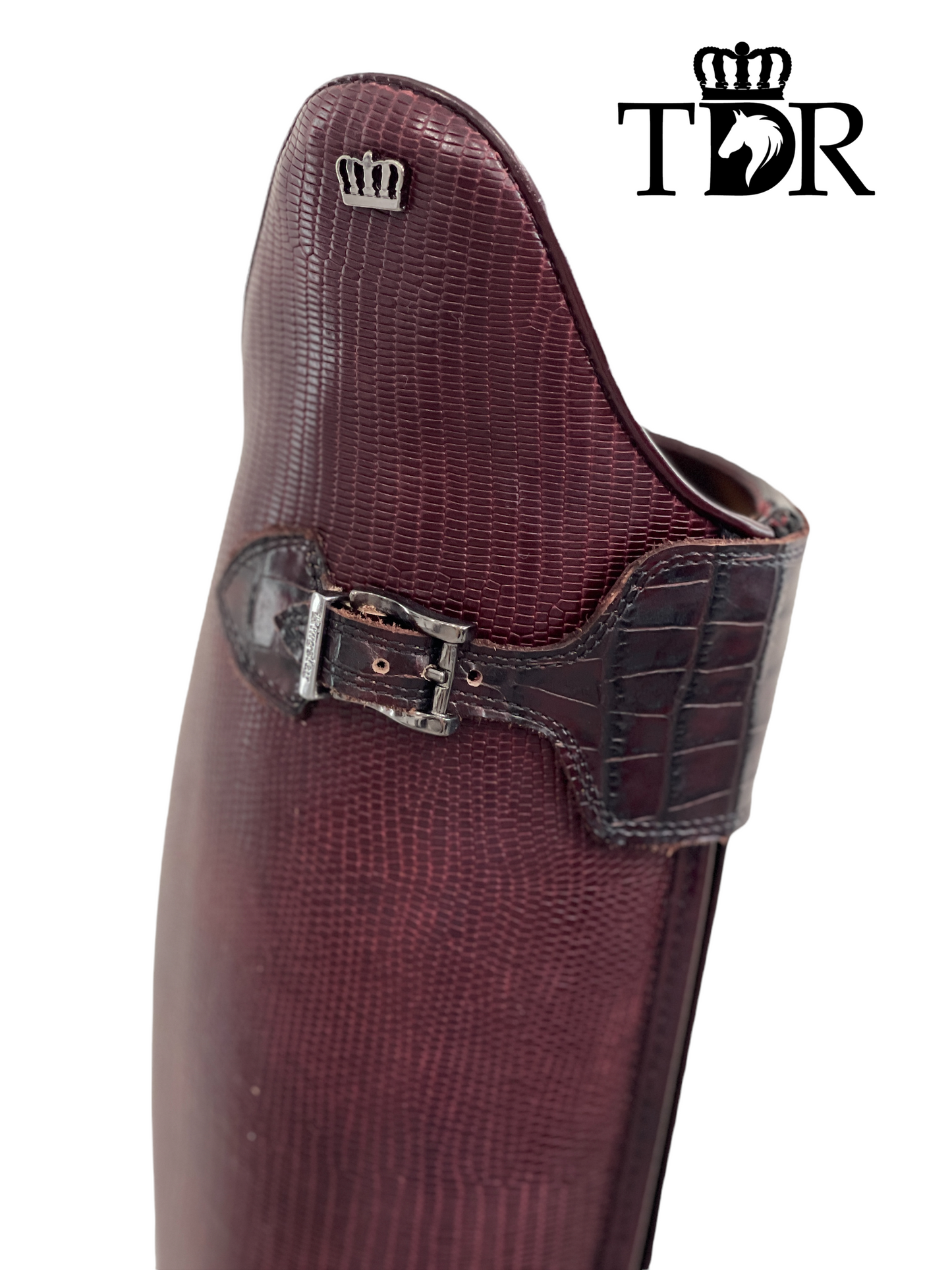 Kingsley London 01 Dressage Boot (Lizard Bordeaux)