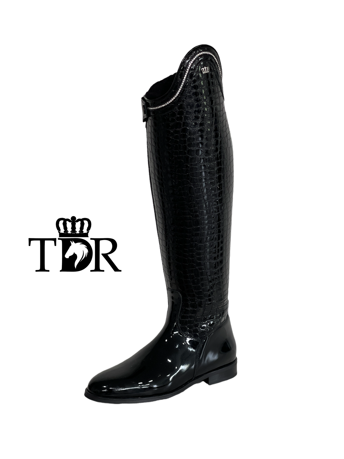 Kingsley Capri 01 Dressage Boot (Croco Bril Black)