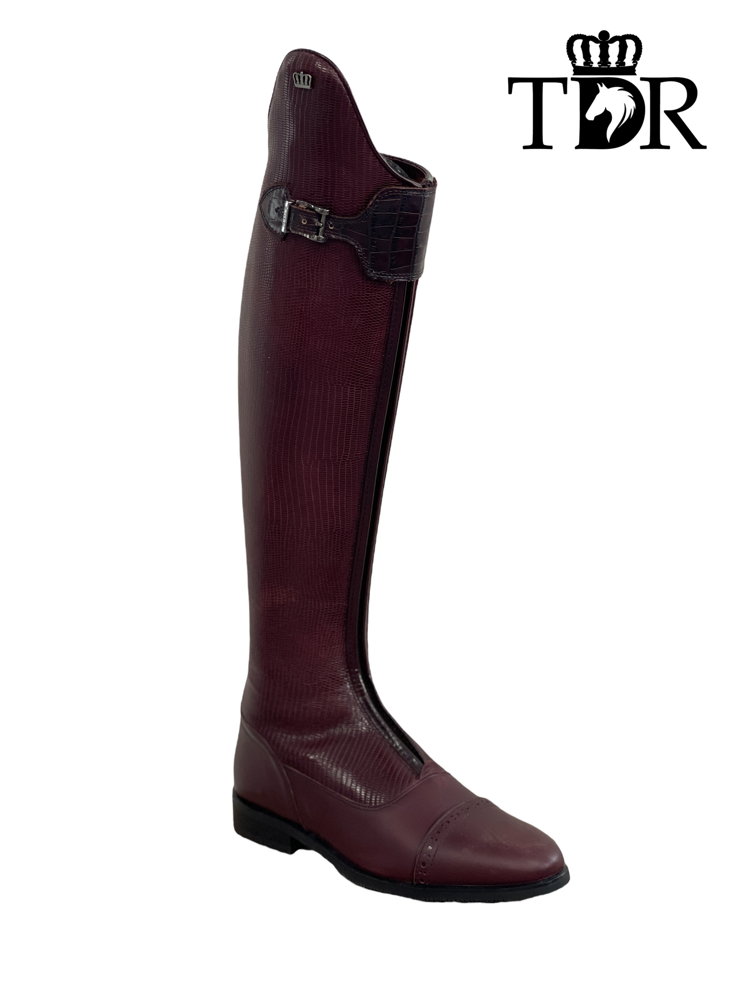 Kingsley London 01 Dressage Boot (Lizard Bordeaux)