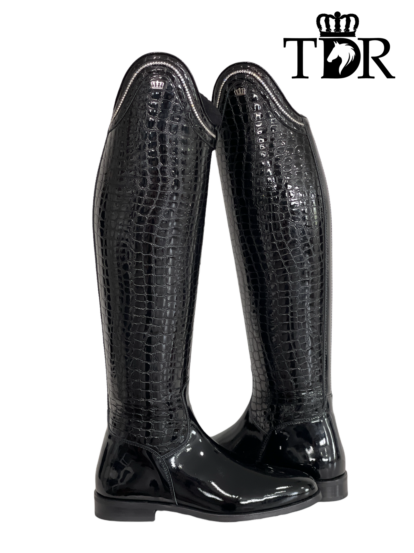 Kingsley Capri 01 Dressage Boot (Croco Bril Black)