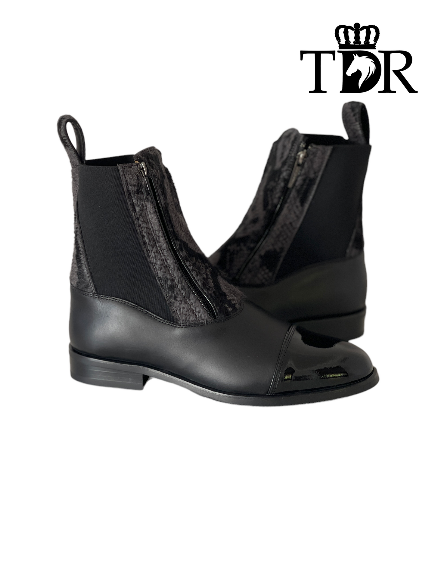Kingsley Zambia Paddock Boot (Snake Black Print)