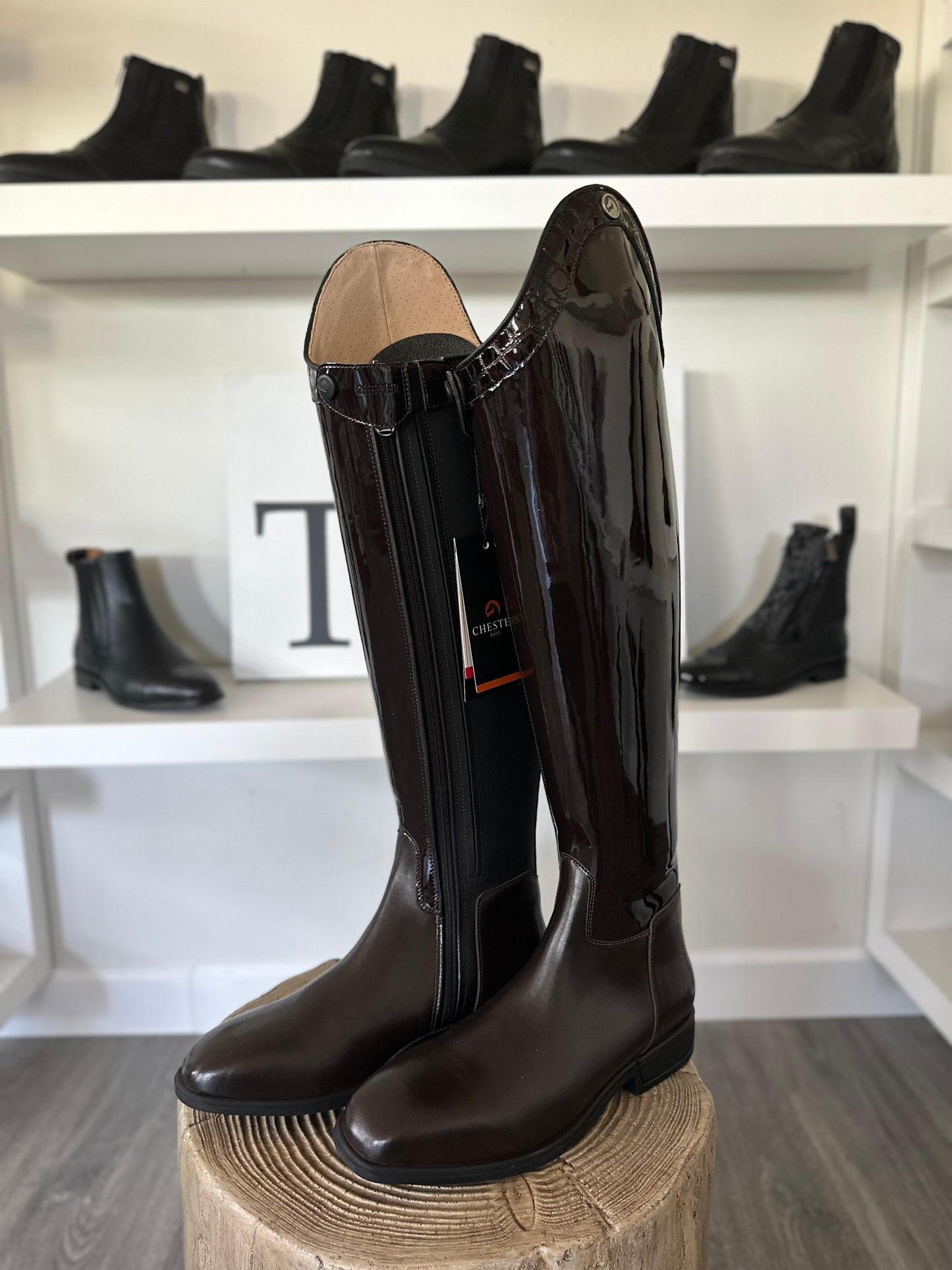 Chester Aachen Dressage Boot (Patent Brown)