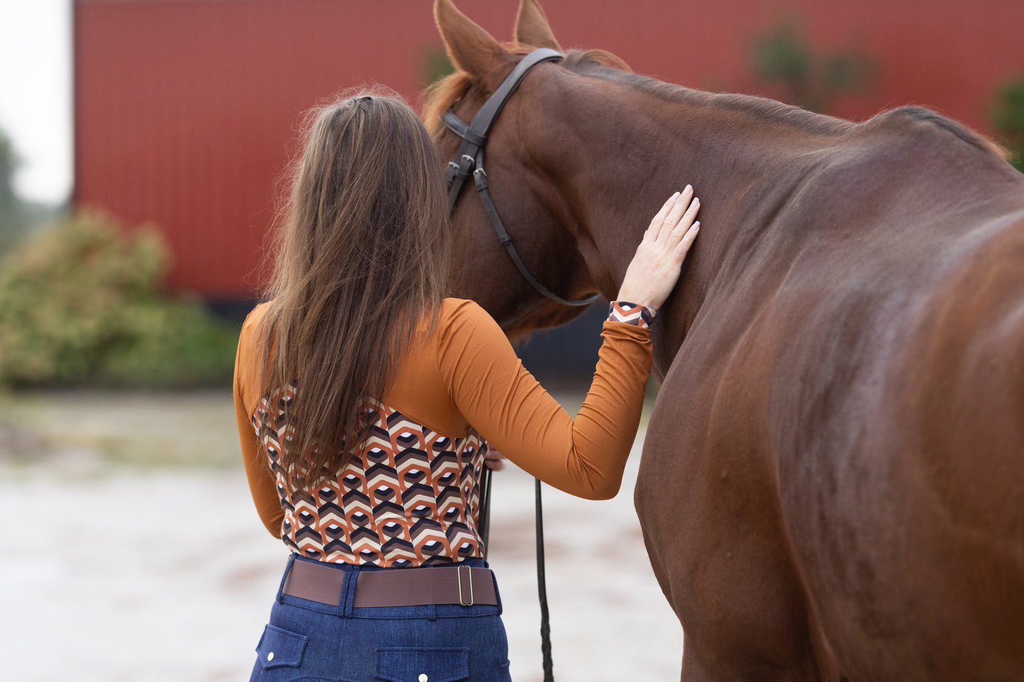 Novella Dancer Sun Shirt (Geometric Rust)