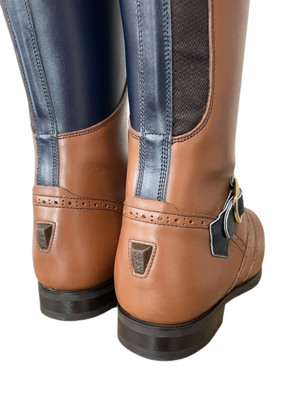 Celeris Polo Boot (Cognac and Navy)