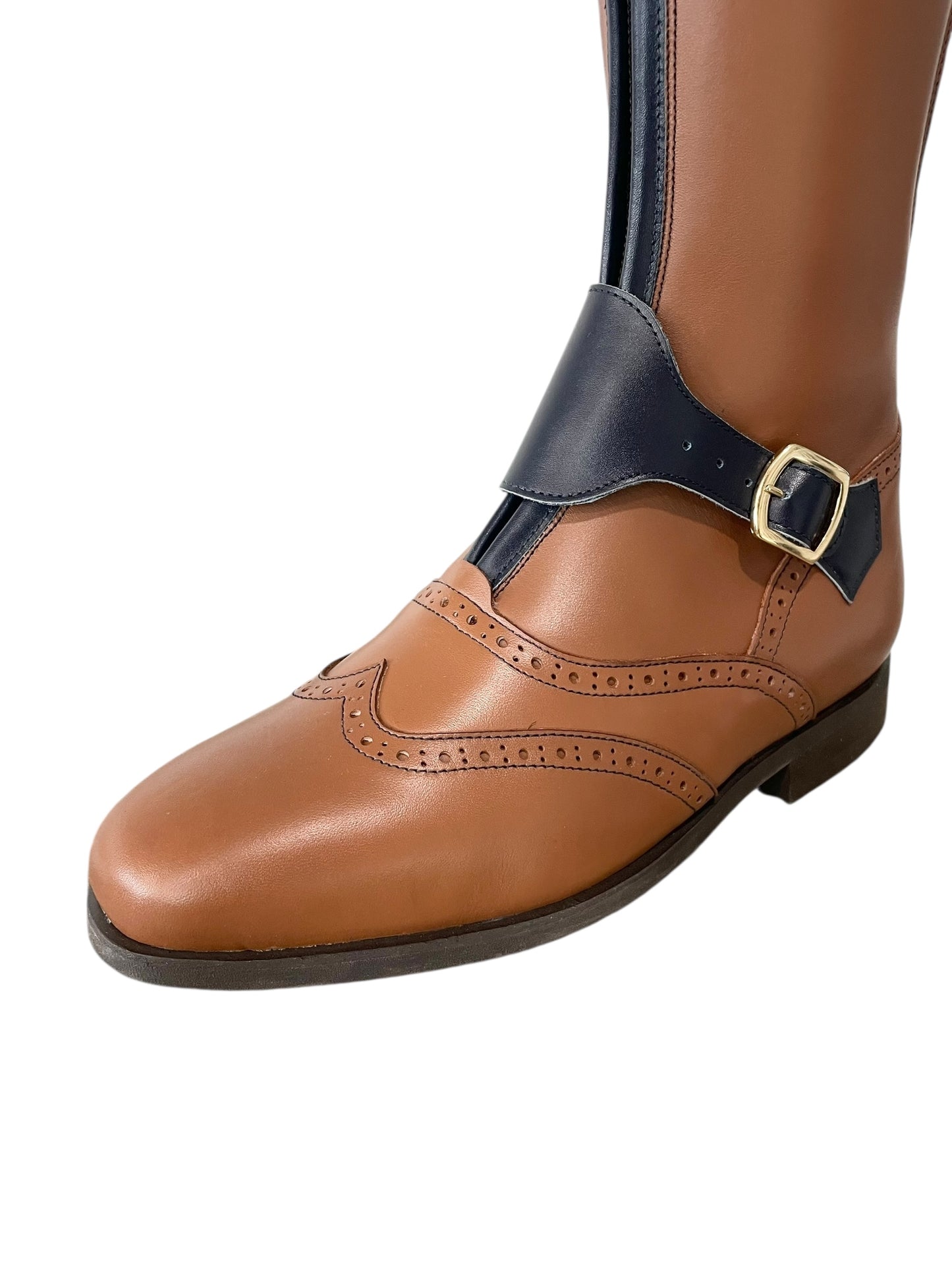 Celeris Polo Boot (Cognac and Navy)