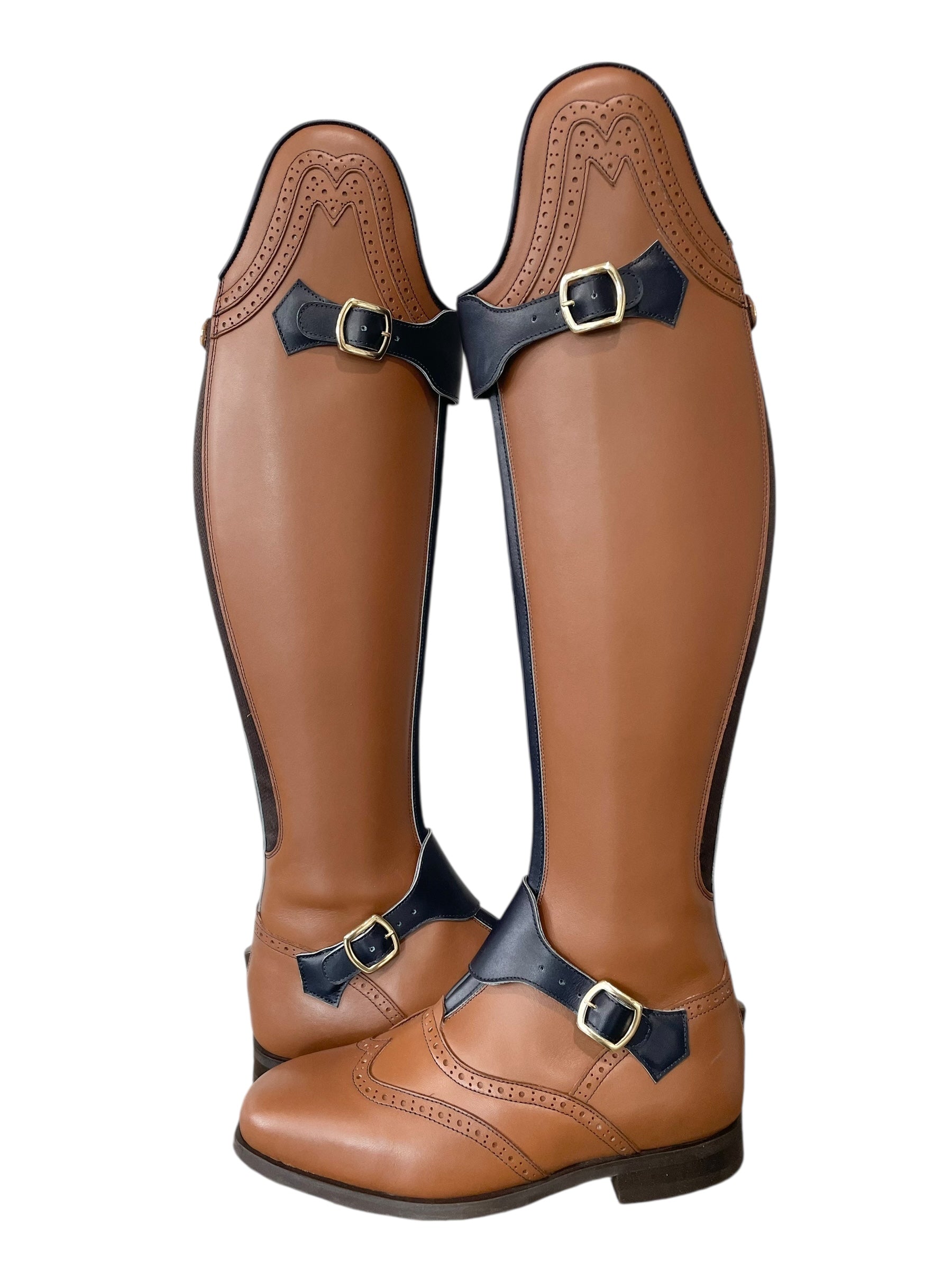 Celeris Polo Boot (Cognac and Navy) – The Distinguished Rider