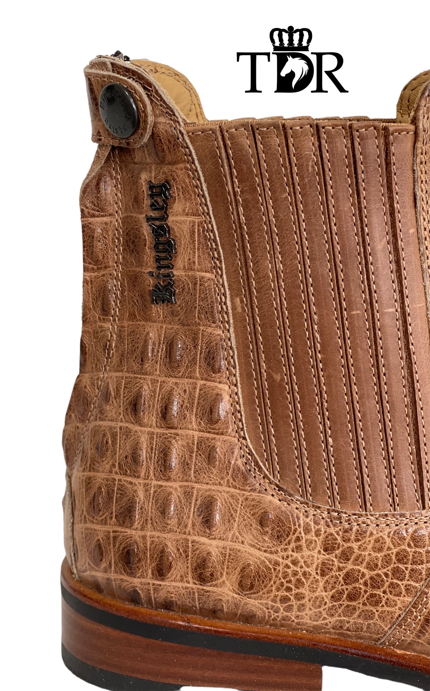 Kingsley Berlin Short Boot (Alligator Camel)