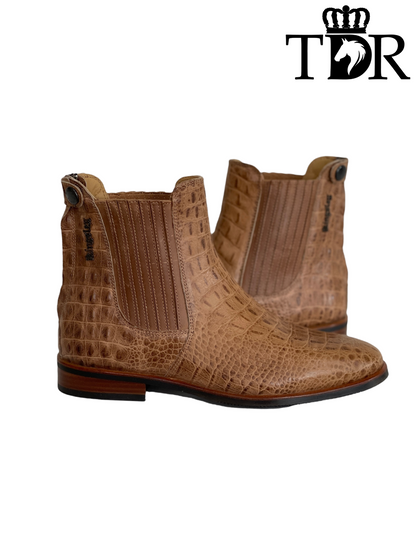 Kingsley Berlin Short Boot (Alligator Camel)